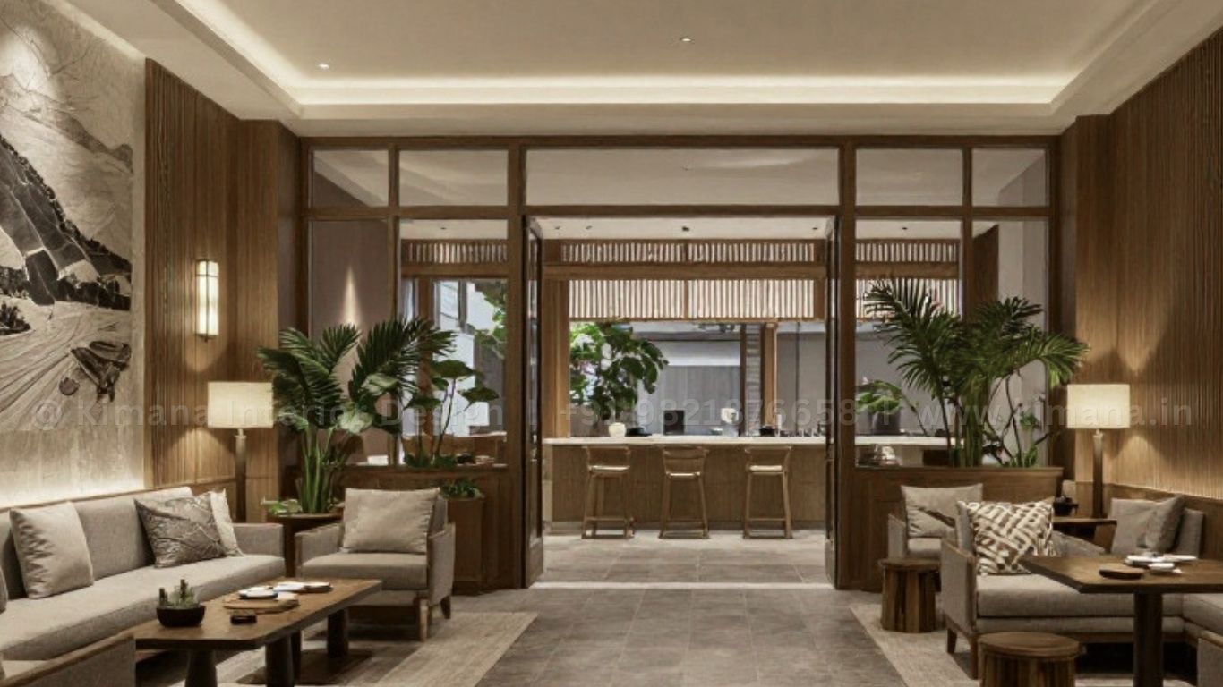 Boutique shop interior design with elegant layout product-focused display and premium ambiance