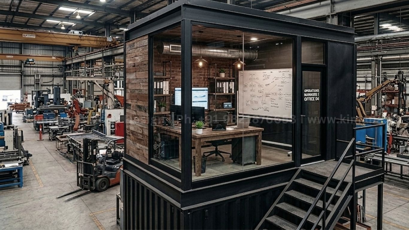 Factory interior design with efficient industrial workflow planning and durable materials