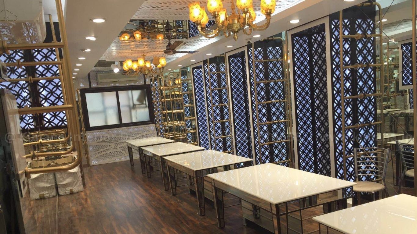 Modern showroom decoration with stylish retail interiors and premium finishes