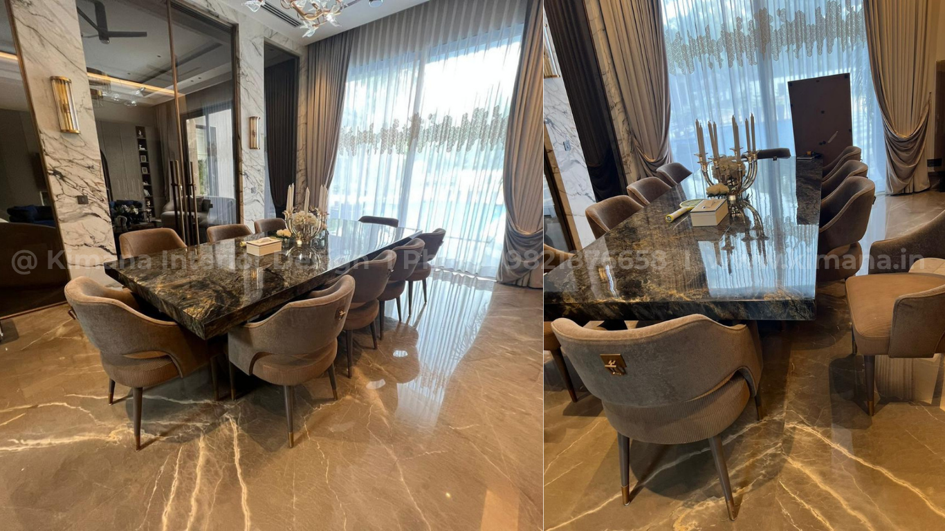 Completed modern interior design project with premium finishes